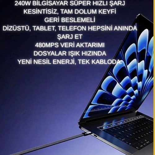 BASEMO Premium Type-C 240W Kablosu